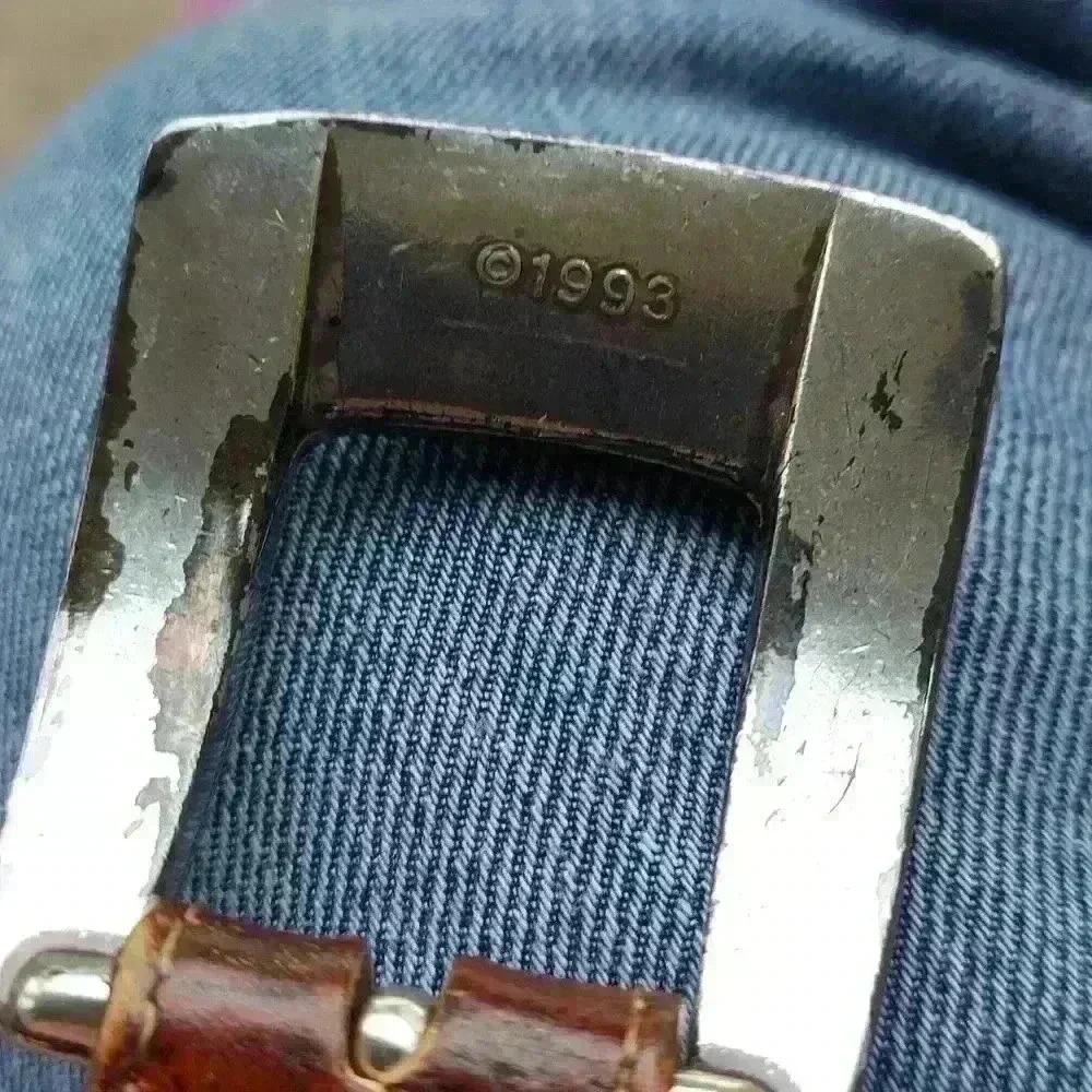 Vintage 1993 ONYX by Brighton Leather Belt With Silver Tip